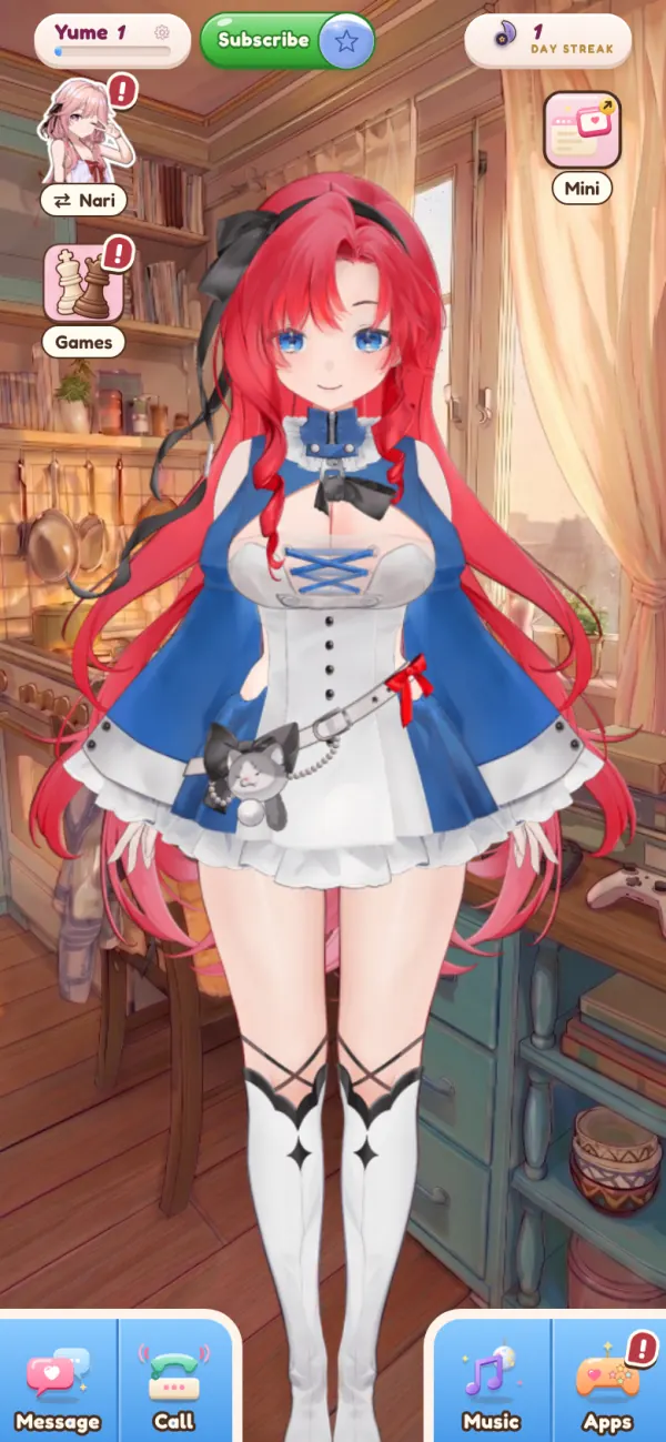 Yume at home in the NariYume web app